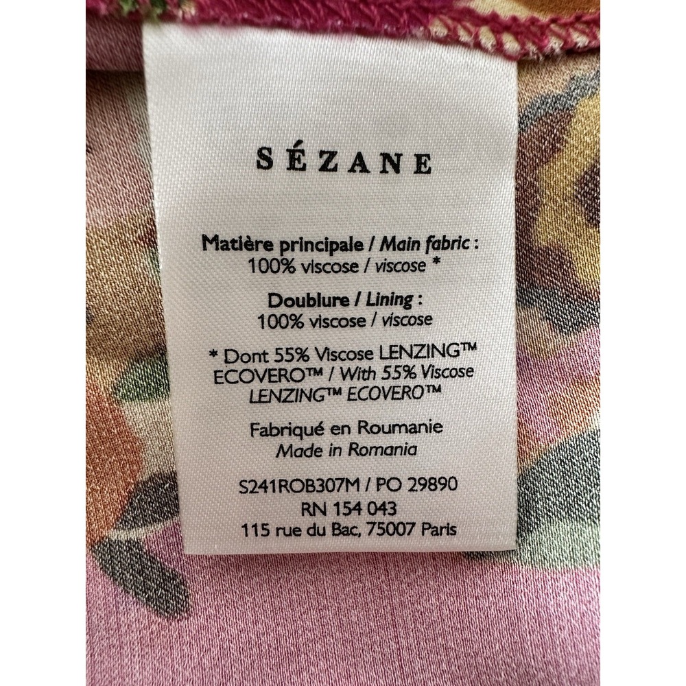 New Sezane Robe Shania Dress Womens Size US 6 Floral Sleeveless Mini Luxury - Picture 7 of 14